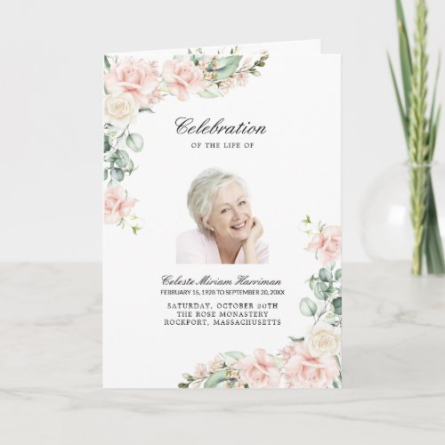 Photo Memorial Funeral Celebration of Life Program