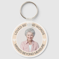 Photo Memorial Funeral  Keychain