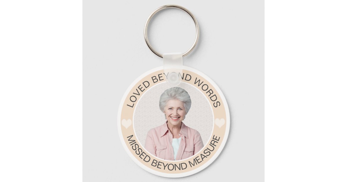 Photo Memorial Funeral Keychain Zazzle