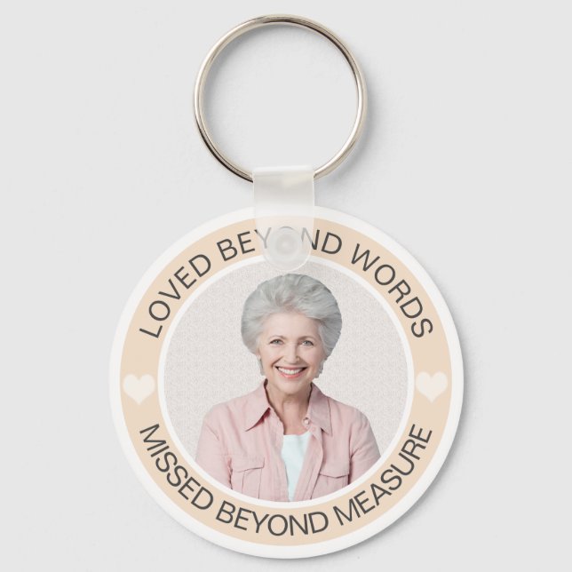 Photo Memorial Funeral  Keychain (Front)