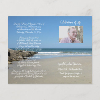 Photo Memorial Funeral Order of Service Program