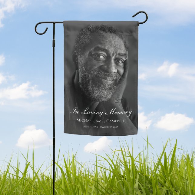 Photo Memorial Funeral Tribute Garden Flag (Photo Memorial Flag)