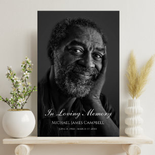 Photo Memorial Funeral Tribute Poster
