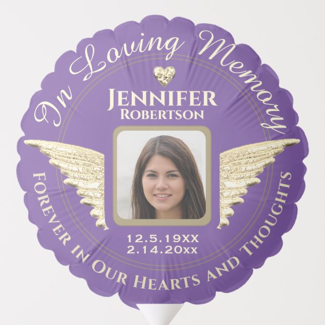Photo Memorial in Loving Memory Balloon (Back)