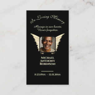 Photo Memorial in Loving Memory Business Card