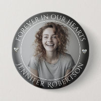 Photo Memorial In Loving Memory Button