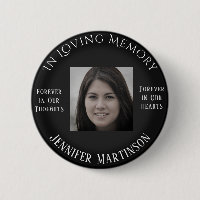 Photo Memorial In Loving Memory Button