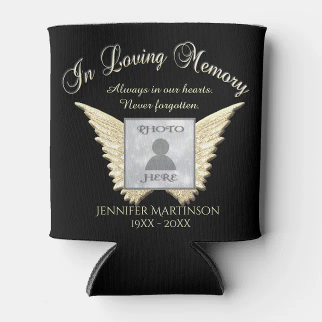 Photo Memorial in Loving Memory Can Cooler | Zazzle