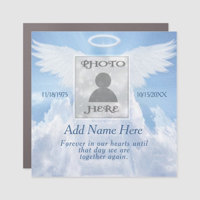 Photo Memorial in Loving Memory Car Magnet (Front)