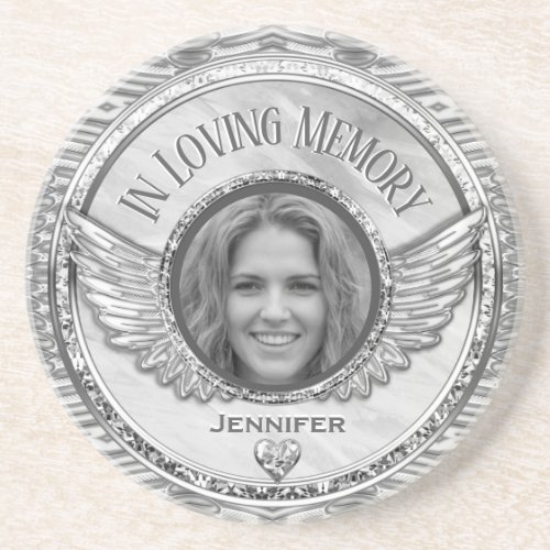 Photo Memorial in Loving Memory Coaster