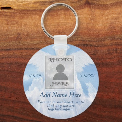 Photo Memorial in Loving Memory Keychain