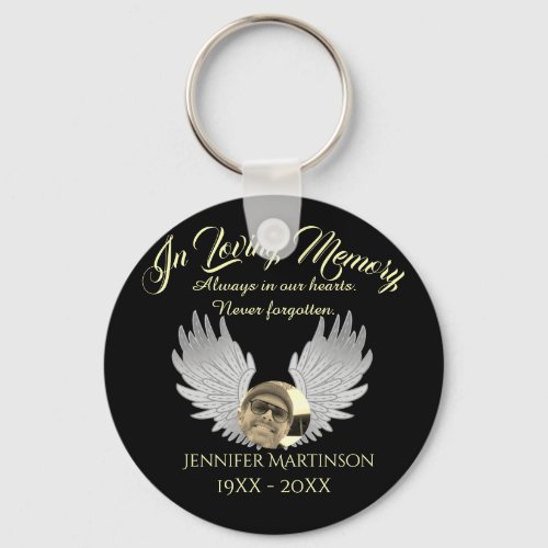 Photo Memorial in Loving Memory Keychain