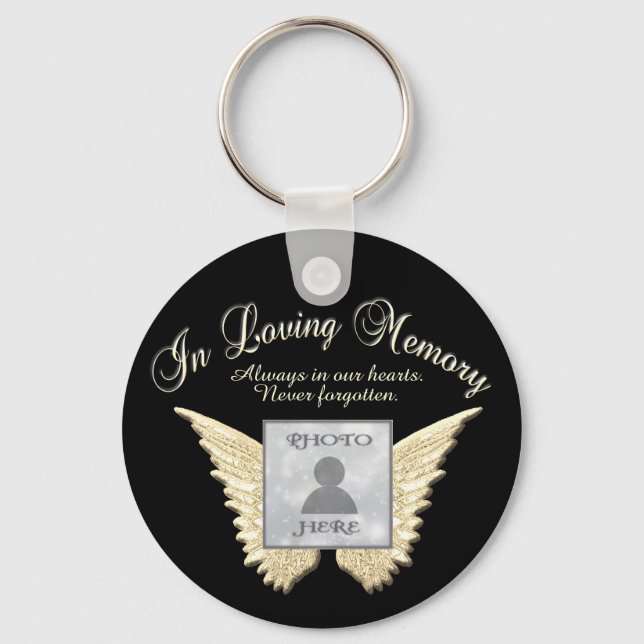 Photo Memorial in Loving Memory Keychain (Back)