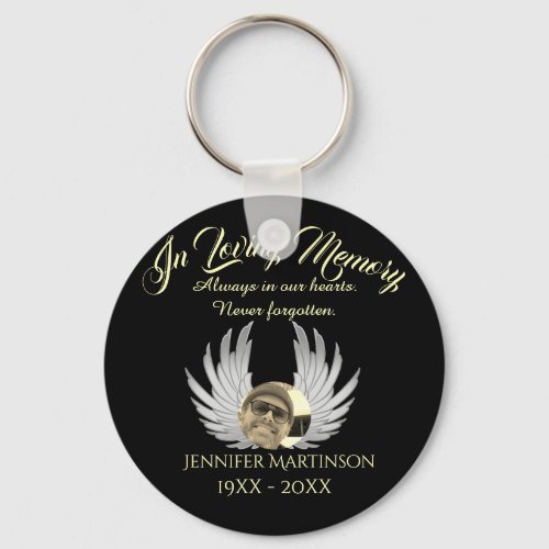 Photo Memorial in Loving Memory Keychain