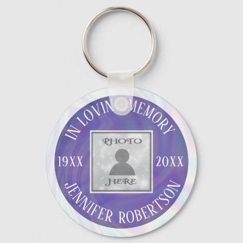 Photo Memorial in Loving Memory Keychain