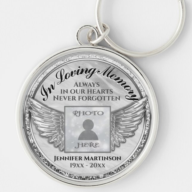 Photo Memorial in Loving Memory Keychain (Front)