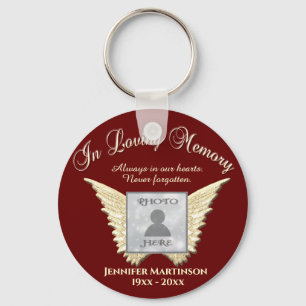 Photo Memorial in Loving Memory Keychain