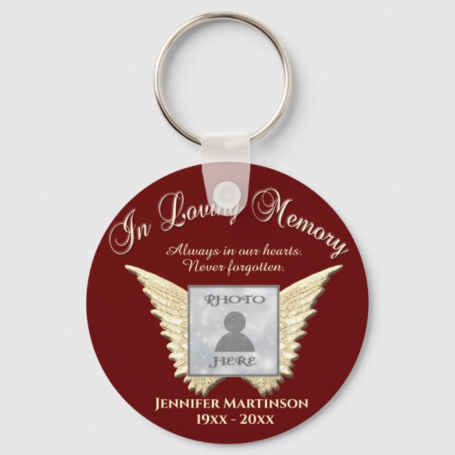 Photo Memorial in Loving Memory Keychain (Front)