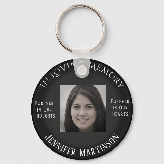 Photo Memorial in Loving Memory Keychain (Front)