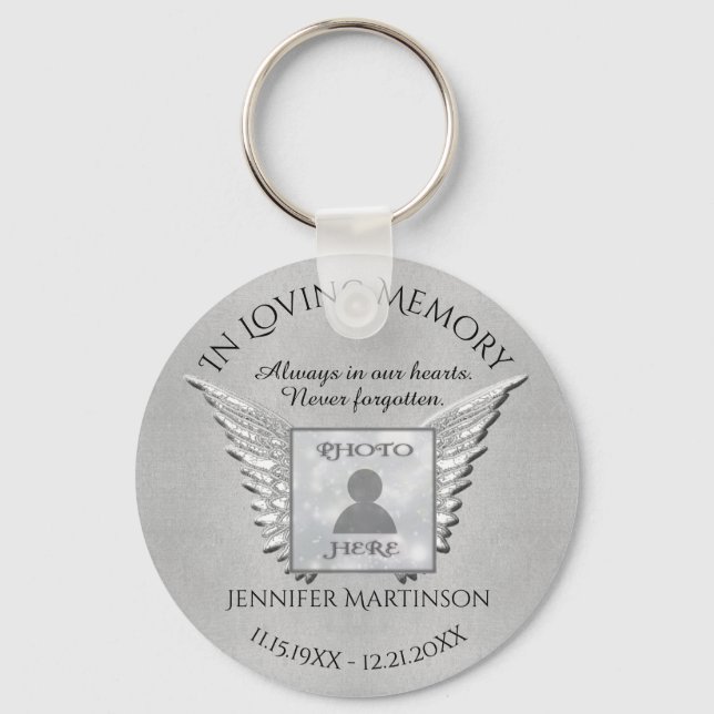 Photo Memorial in Loving Memory Keychain (Front)