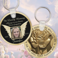 Photo Memorial in Loving Memory Keychain