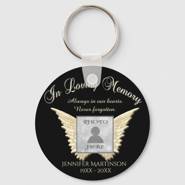 Photo Memorial in Loving Memory Keychain (Front)