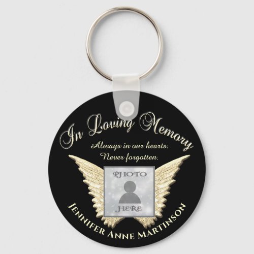 Photo Memorial in Loving Memory Keychain