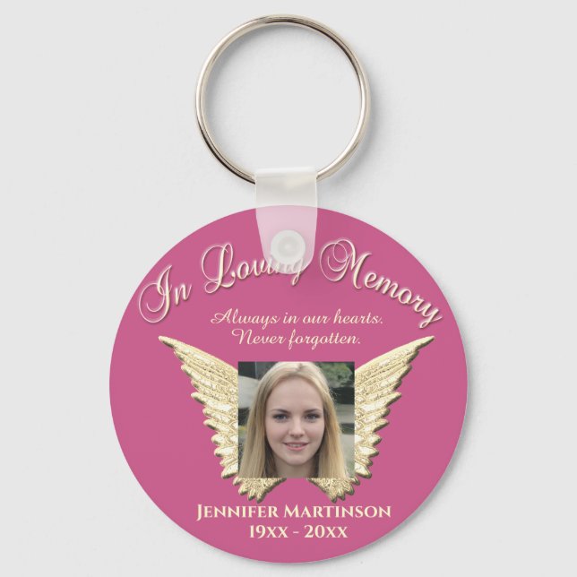 Photo Memorial in Loving Memory Keychain (Front)