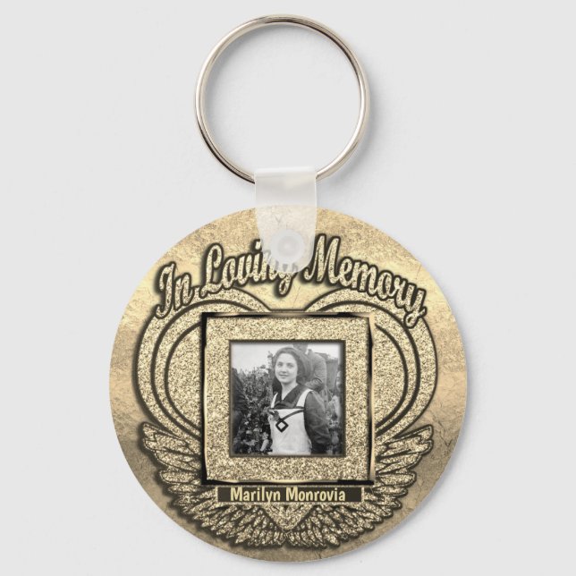 Photo Memorial in Loving Memory Keychain (Front)
