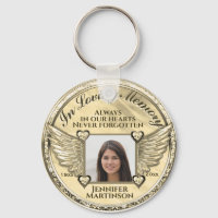 Photo Memorial in Loving Memory Keychain
