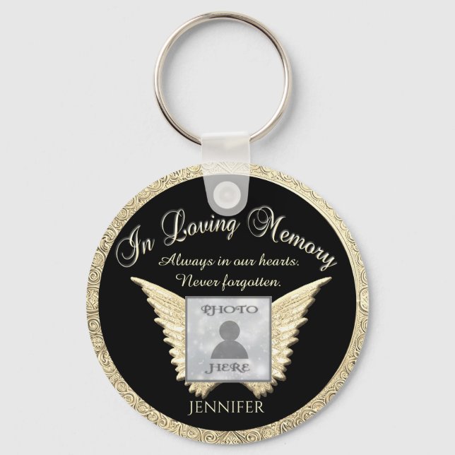 Photo Memorial in Loving Memory Keychain (Front)