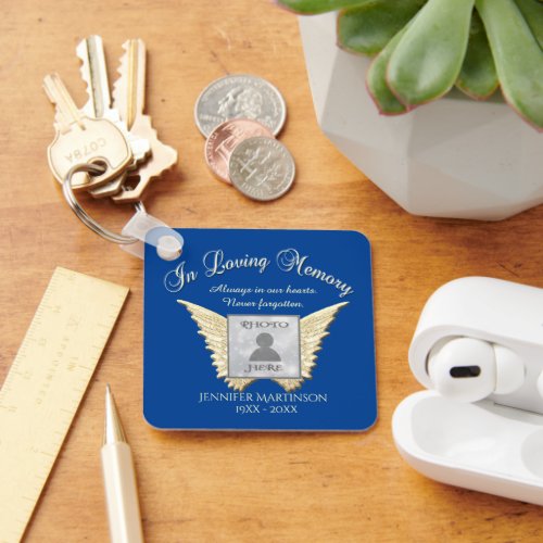 Photo Memorial in Loving Memory Keychain