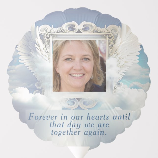 Photo Memorial in Loving Memory Keychain Balloon (Front)