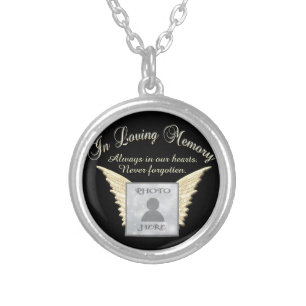 Photo Memorial in Loving Memory Silver Plated Necklace