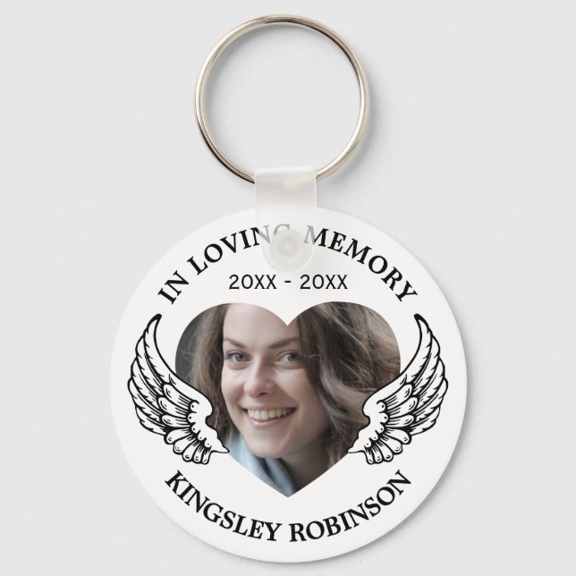 Photo Memorial Keepsake Keychain (Front)