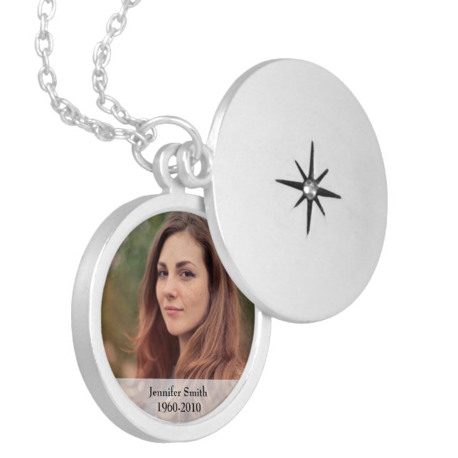 Photo Memorial Keepsake Necklace (Front Left)