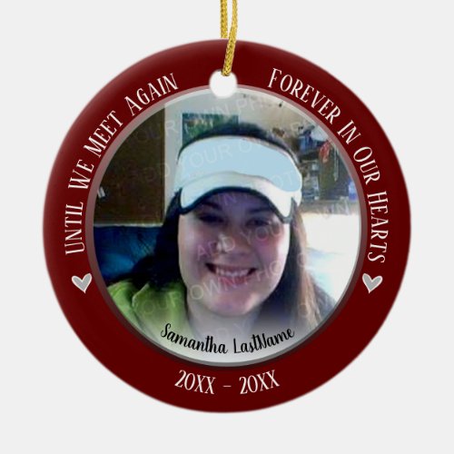 Photo Memorial Keepsake Ornament