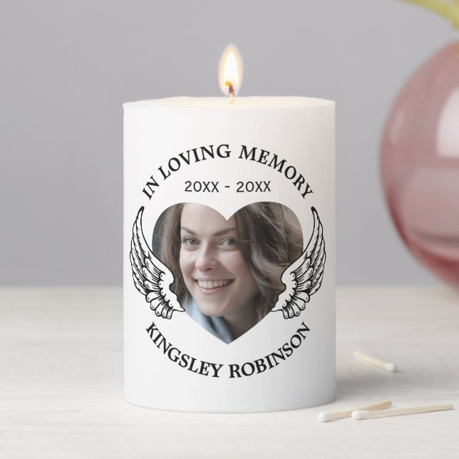 Photo Memorial Keepsake Pillar Candle (In Situ)