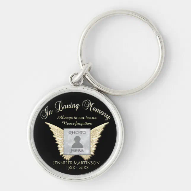 Photo Memorial Keychain | Zazzle