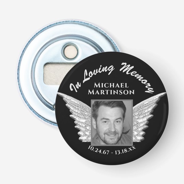 Photo Memorial Keychain Bottle Opener (Front)