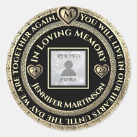 Photo Memorial Loving Memory Classic Round Sticker