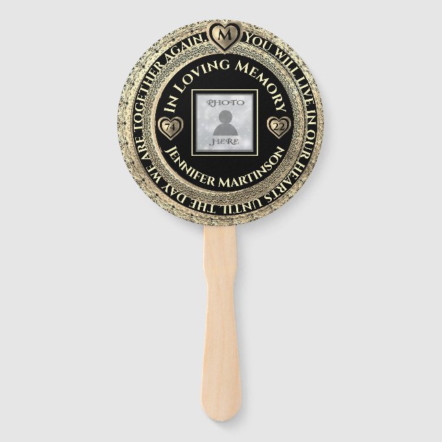Photo Memorial Loving Memory  Hand Fan (Front)