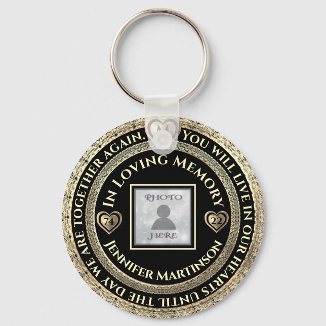 Photo Memorial Loving Memory Keychain (Front)