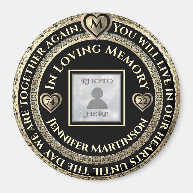 Photo Memorial Loving Memory Magnet (Front)