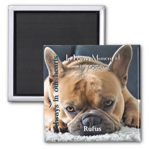 Photo Memorial Magnet with text _