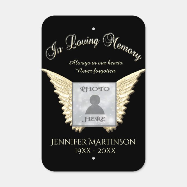 Photo Memorial Metal Sign (Front)