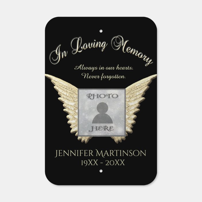 Photo Memorial Metal Sign | Zazzle.com