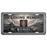 Photo Memorial Motorcycle License Plate