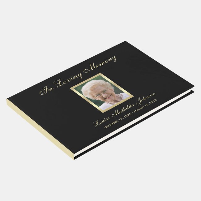 Photo Memorial or Funeral Guest Book