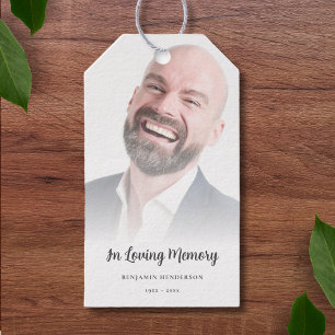 Photo Memorial or Funeral Tribute Gift Tags